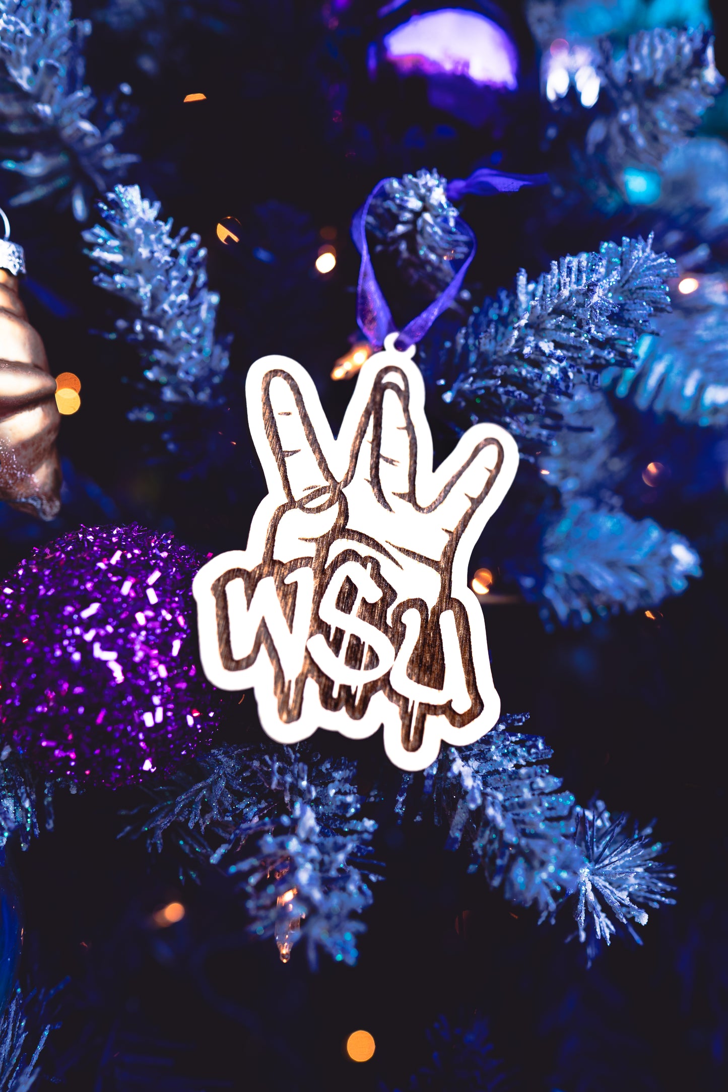 W$U Wood Ornament